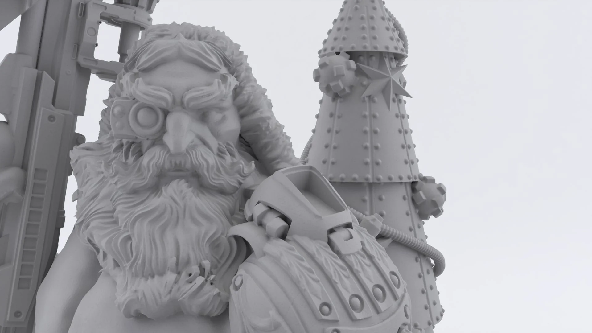 Cyborg Santa and E.L.F Resin Unpainted Model Kit - Image 5